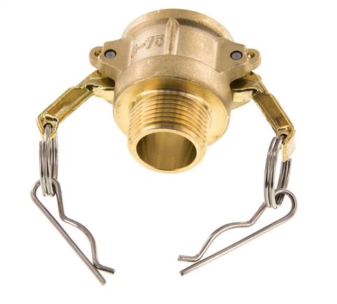Camlock DN 20 (3/4'') Koppeling MessingR 3/4'' met buitendraad Type B MIL-C-27487