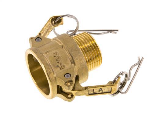Camlock DN 25 (1'') Koppeling MessingR 1'' met buitendraad Type B MIL-C-27487