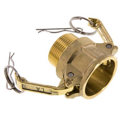 Camlock DN 32 (1 1/4'') Koppeling MessingR 1 1/4'' met buitendraad Type B MIL-C-27487