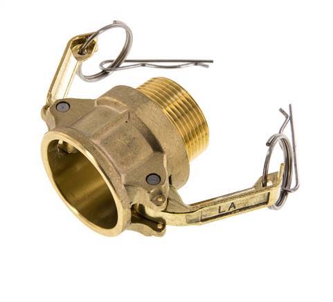 Camlock DN 32 (1 1/4'') Koppeling MessingR 1 1/4'' met buitendraad Type B MIL-C-27487
