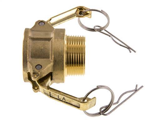 Camlock DN 32 (1 1/4'') Koppeling MessingR 1 1/4'' met buitendraad Type B MIL-C-27487
