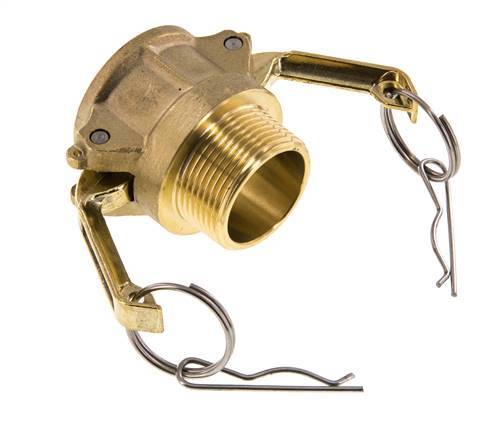 Camlock DN 32 (1 1/4'') Koppeling MessingR 1 1/4'' met buitendraad Type B MIL-C-27487