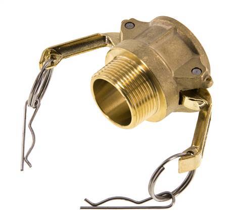 Camlock DN 32 (1 1/4'') Koppeling MessingR 1 1/4'' met buitendraad Type B MIL-C-27487