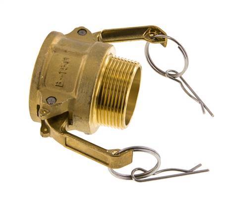 Camlock DN 40 (1 1/2'') Koppeling MessingR 1 1/2'' met buitendraad Type B MIL-C-27487