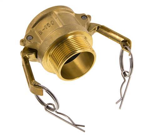 Camlock DN 40 (1 1/2'') Koppeling MessingR 1 1/2'' met buitendraad Type B MIL-C-27487