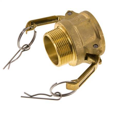 Camlock DN 40 (1 1/2'') Koppeling MessingR 1 1/2'' met buitendraad Type B MIL-C-27487