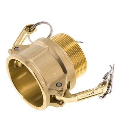 Camlock DN 50 (2'') Koppeling MessingR 2'' met buitendraad Type B MIL-C-27487