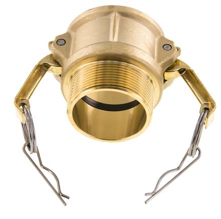 Camlock DN 50 (2'') Koppeling MessingR 2'' met buitendraad Type B MIL-C-27487