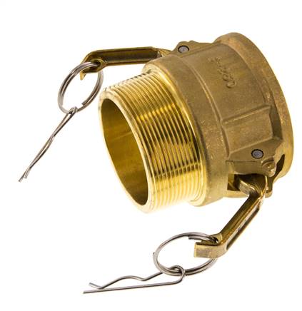 Camlock DN 60 (2 1/2'') Koppeling MessingR 2 1/2'' met buitendraad Type B MIL-C-27487