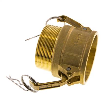 Camlock DN 60 (2 1/2'') Koppeling MessingR 2 1/2'' met buitendraad Type B MIL-C-27487