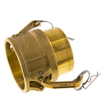 Camlock DN 60 (2 1/2'') Koppeling MessingR 2 1/2'' met buitendraad Type B MIL-C-27487
