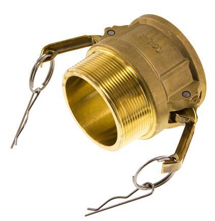 Camlock DN 60 (2 1/2'') Koppeling MessingR 2 1/2'' met buitendraad Type B MIL-C-27487