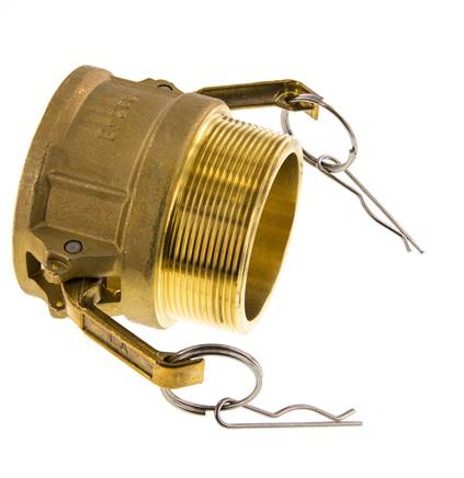Camlock DN 60 (2 1/2'') Koppeling MessingR 2 1/2'' met buitendraad Type B MIL-C-27487