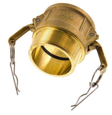 Camlock DN 60 (2 1/2'') Koppeling MessingR 2 1/2'' met buitendraad Type B MIL-C-27487