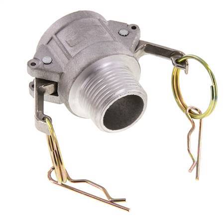 Camlock DN 25 (1'') Koppeling AluminiumR 1'' met buitendraad Type B MIL-C-27487