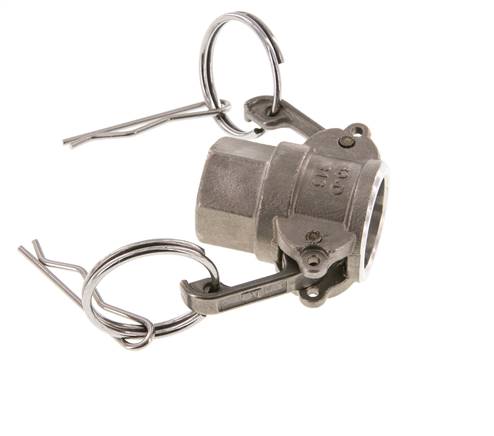Camlock DN 15 (1/2'') Koppeling RvsRp 1/2'' met binnendraad Type D MIL-C-27487