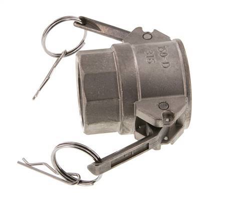 Camlock DN 40 (1 1/2'') Koppeling RvsRp 1 1/2'' met binnendraad Type D MIL-C-27487