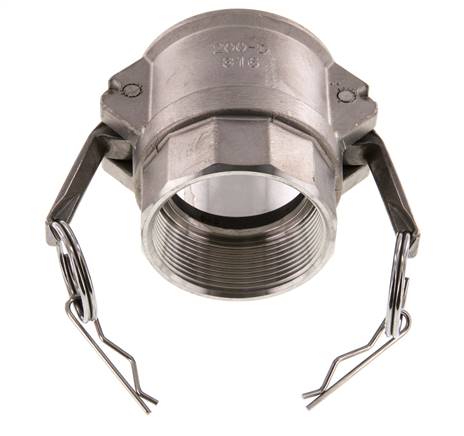 Camlock DN 50 (2'') Koppeling RvsRp 2'' met binnendraad Type D MIL-C-27487