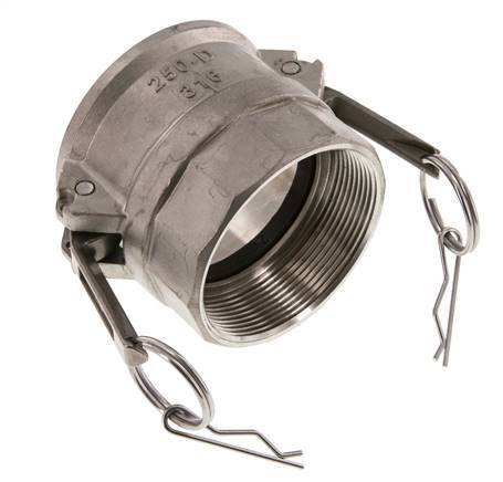 Camlock DN 60 (2 1/2'') Koppeling RvsRp 2 1/2'' met binnendraad Type D MIL-C-27487