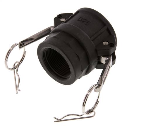 Camlock DN 40 (1 1/2'') Koppeling PolypropyleenRp 1 1/4'' met binnendraad Type D MIL-C-27487