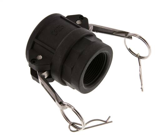 Camlock DN 40 (1 1/2'') Koppeling PolypropyleenRp 1 1/4'' met binnendraad Type D MIL-C-27487