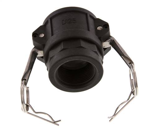 Camlock DN 40 (1 1/2'') Koppeling PolypropyleenRp 1 1/4'' met binnendraad Type D MIL-C-27487