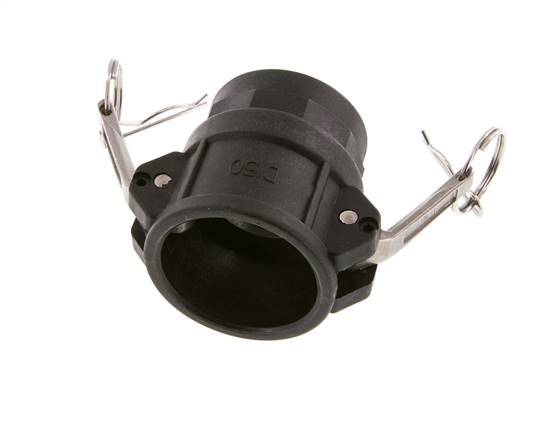 Camlock DN 40 (1 1/2'') Polypropylene Coupling Rp 1 1/2'' Female Thread Type D MIL-C-27487
