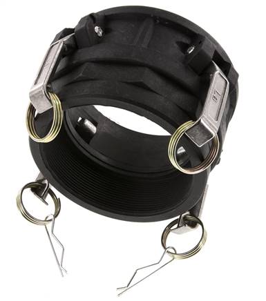 Camlock DN 90 (4'') Koppeling PolypropyleenRp 4'' met binnendraad Type D MIL-C-27487
