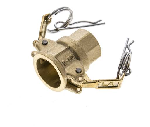 Camlock DN 15 (1/2'') Koppeling MessingRp 1/2'' met binnendraad Type D MIL-C-27487