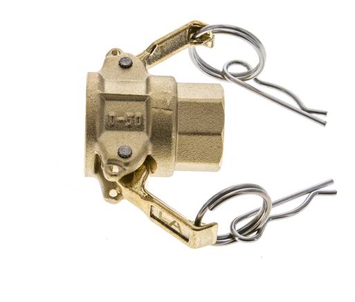 Camlock DN 15 (1/2'') Koppeling MessingRp 1/2'' met binnendraad Type D MIL-C-27487