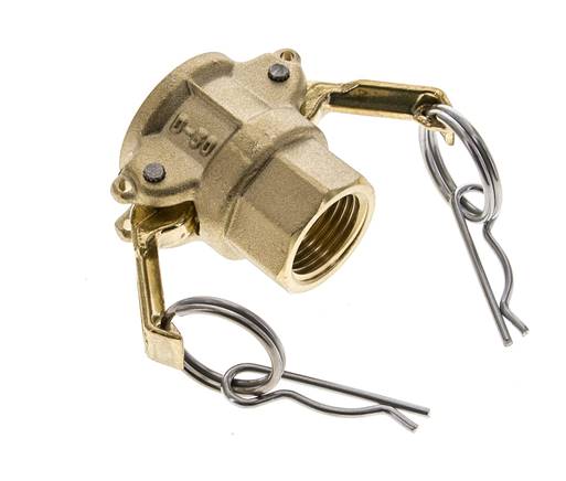 Camlock DN 15 (1/2'') Koppeling MessingRp 1/2'' met binnendraad Type D MIL-C-27487