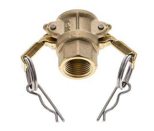 Camlock DN 15 (1/2'') Koppeling MessingRp 1/2'' met binnendraad Type D MIL-C-27487