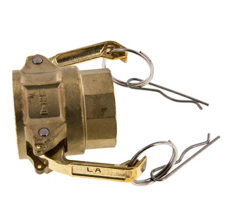 Camlock DN 32 (1 1/4'') Koppeling MessingRp 1 1/4'' met binnendraad Type D MIL-C-27487
