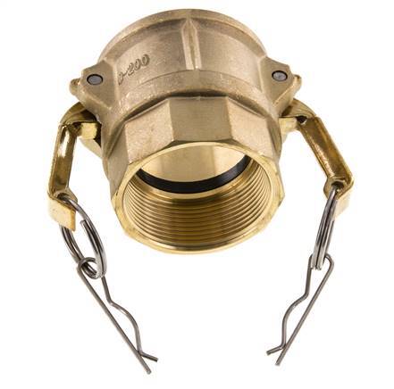 Camlock DN 50 (2'') Koppeling MessingRp 2'' met binnendraad Type D MIL-C-27487