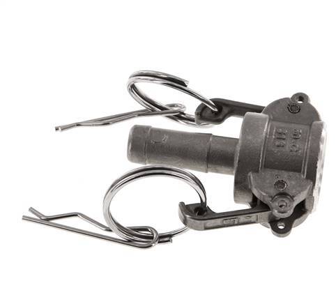 Camlock DN 15 (1/2'') Koppeling RVS met slangpilaar (13 mm) Type C MIL-C-27487
