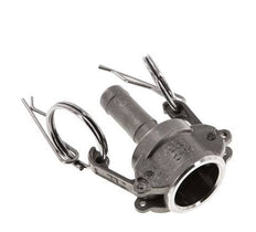 Camlock DN 15 (1/2'') Koppeling RVS met slangpilaar (13 mm) Type C MIL-C-27487