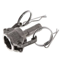 Camlock DN 15 (1/2'') Koppeling RVS met slangpilaar (13 mm) Type C MIL-C-27487
