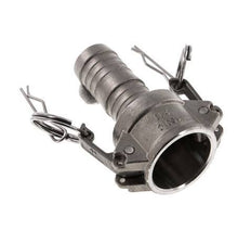 Camlock DN 25 (1'') Koppeling RVS met slangpilaar (25 mm) Type C MIL-C-27487