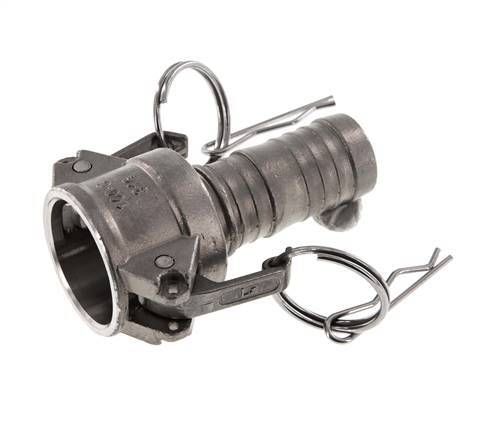 Camlock DN 25 (1'') Koppeling RVS met slangpilaar (25 mm) Type C MIL-C-27487