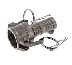 Camlock DN 25 (1'') Koppeling RVS met slangpilaar (25 mm) Type C MIL-C-27487