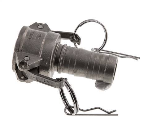 Camlock DN 25 (1'') Koppeling RVS met slangpilaar (25 mm) Type C MIL-C-27487