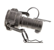 Camlock DN 25 (1'') Koppeling RVS met slangpilaar (25 mm) Type C MIL-C-27487