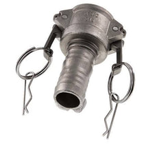 Camlock DN 25 (1'') Koppeling RVS met slangpilaar (25 mm) Type C MIL-C-27487