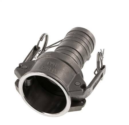 Camlock DN 40 (1 1/2'') Koppeling RVS met slangpilaar (38 mm) Type C MIL-C-27487