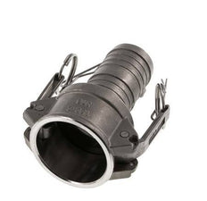 Camlock DN 40 (1 1/2'') Koppeling RVS met slangpilaar (38 mm) Type C MIL-C-27487
