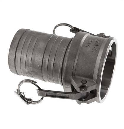 Camlock DN 60 (2 1/2'') Koppeling RVS met slangpilaar (63 mm) Type C MIL-C-27487