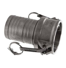 Camlock DN 60 (2 1/2'') Koppeling RVS met slangpilaar (63 mm) Type C MIL-C-27487