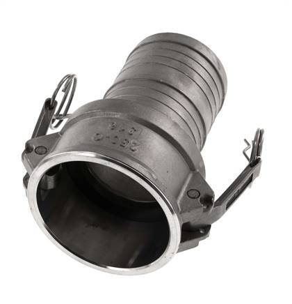 Camlock DN 60 (2 1/2'') Koppeling RVS met slangpilaar (63 mm) Type C MIL-C-27487