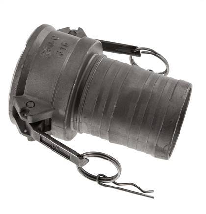 Camlock DN 60 (2 1/2'') Koppeling RVS met slangpilaar (63 mm) Type C MIL-C-27487