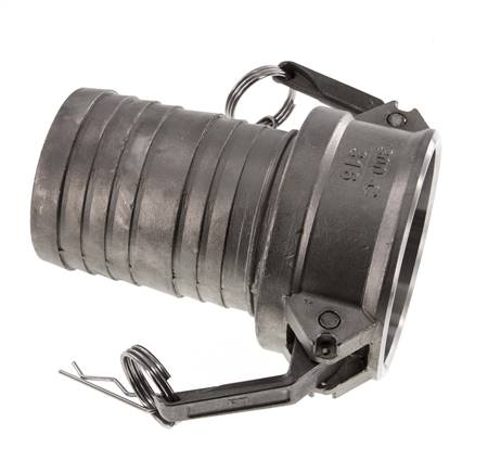 Camlock DN 75 (3'') Koppeling RVS met slangpilaar (75 mm) Type C MIL-C-27487